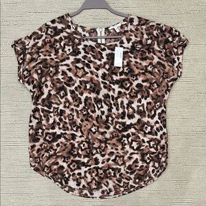 Maurices Relaxed Blouse with Animal Print
